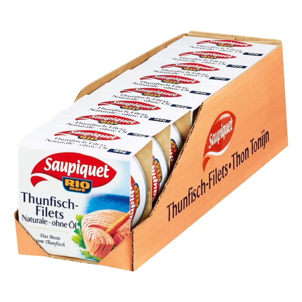 Saupiquet Thunfisch-Filets Natur 130 G, 8er Pack 1