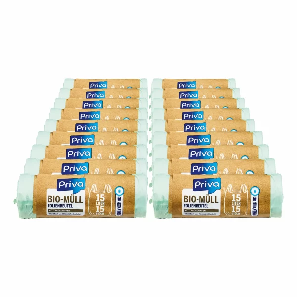 Priva Bio-Müll Folienbeutel 15 X 15 L, 18er Pack 1