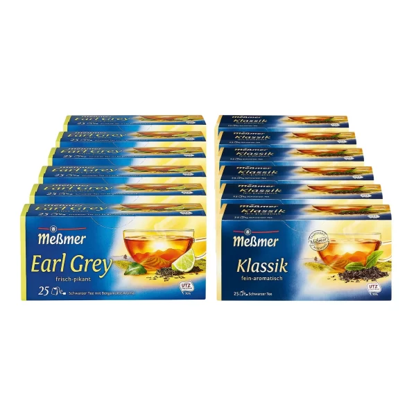 Meßmer Schwarztee Verschiedene Sorten 43,75 G, 12er Pack 1