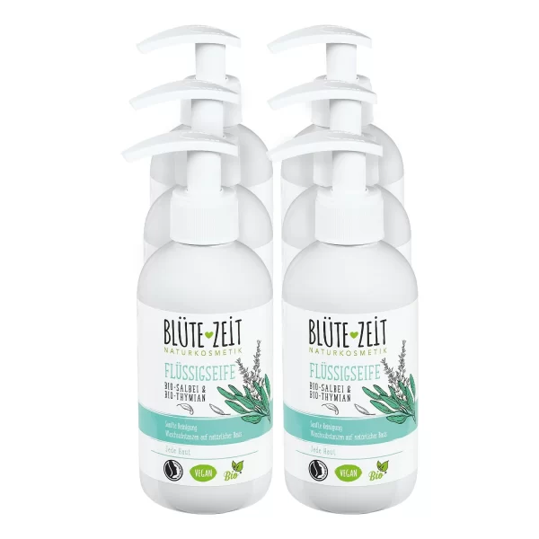 Blütezeit BLÜTE-ZEIT Flüssigseife Bio-Salbei & Bio-Thymian 300 Ml, 6er Pack 1
