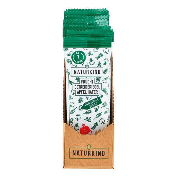 NATURKIND Bio Getreideriegel Apfel Hafer 25g, 25er Pack 1