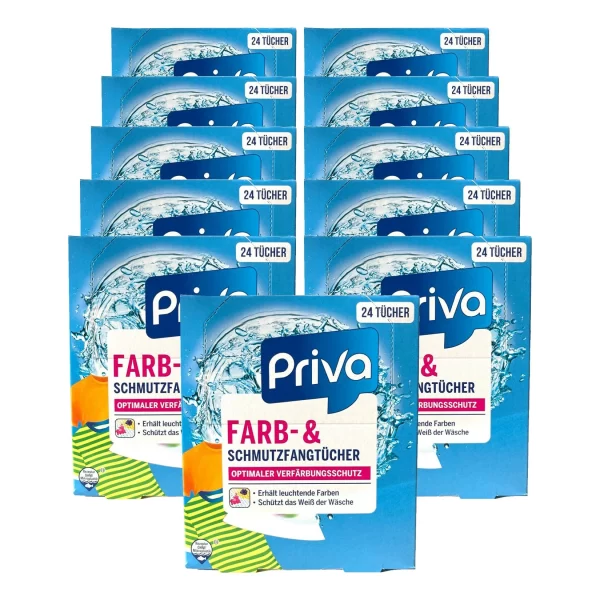 Priva Farbfangtücher 24 Stück, 11er Pack 1