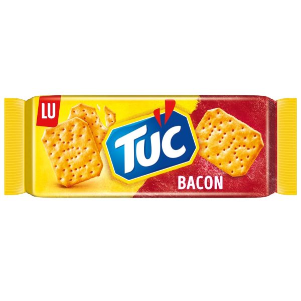 TUC Bacon 1 x 100g I Salzgebäck Einzelpackung I Knabbergebäck mit Bacon-Geschmack I Fein gesalzene Snack-Cracker 1