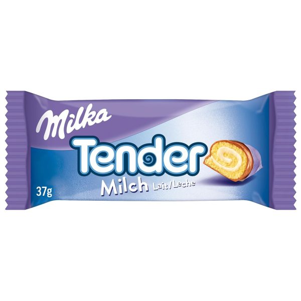 Milka Tender Milch 21 x 37g, Biskuit-Rolle mit Milchcrèmefüllung und Vollmilchschokolade 2