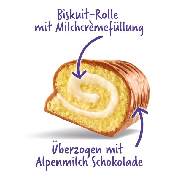 Milka Tender Milch 21 x 37g, Biskuit-Rolle mit Milchcrèmefüllung und Vollmilchschokolade 4