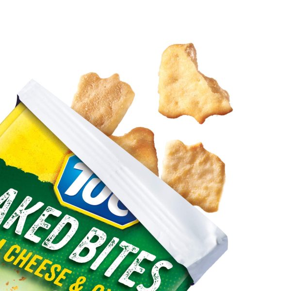 TUC Baked Bites Cream Cheese & Onion 6 x 110g I Salzgebäck Großpackung I Cracker mit Sauerrahm-Zwiebel-Geschmack I TUC Mini-Cracker 3