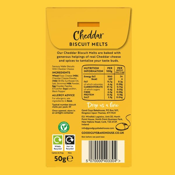 NEU! Good Guys Bakehouse cheese low calorie crispy crackers, kalorienarme snacks, proteinhaltiger, kaesiger, knuspriger Genuss 8x50g Paeckchen - 39 biscuits pro Paeckchen 7