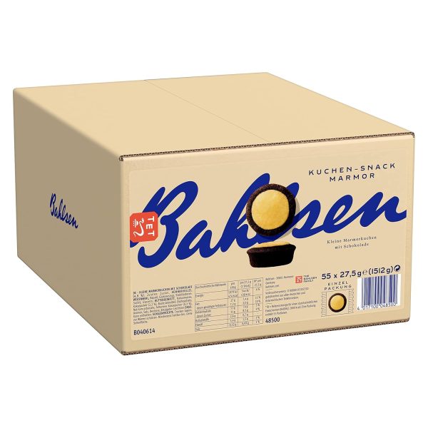 The Bahlsen Family Bahlsen Kuchen-Snack Marmor - Großpackung mit ca. 55 Dessertpackungen à 27,5 g - einzeln verpackte Marmorkuchen (1 x 1,51 kg) 1