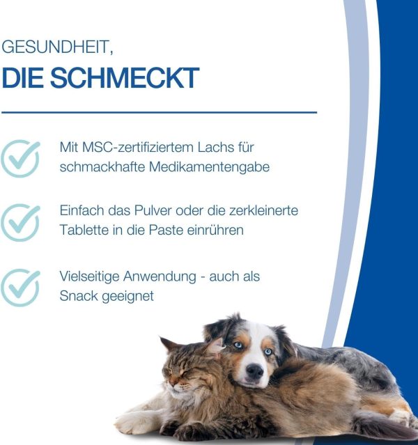 NutriLabs NuSnack® Hunde & Katzen Snacks 25 Sachets à 10 g - Abgabehilfe-Snack für Hunde & Katzen - Leckerli mit Lachsgeschmack - Leckereien für Katzen & Hunde für Medikamente etc. 3