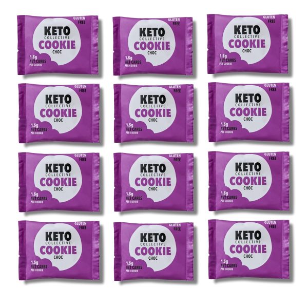 Keto Collective Keto Cookies I 1,5g Netto-Kohlenhydrate I 30g x 12 I Keto Snacks I Zuckerminder I Mit echter Butter zubereitet I Hoher Ballaststoffgehalt I Kohlenhydratarme Snacks, Glutenfreie Kekse 1