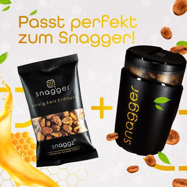 100g Süß-salzig geröstete Honig Erdnüsse by SNAGGER - Gamer Snack HonigSalzErdnuss mit Gerösteten und Gesalzenen Erdnüssen/Nüsse Erdnüsse Gesalzen, Erdnüsse Geröstet und Gesalzen/snaggz+ 4