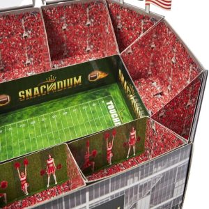 SNACKADIUM PRO - XXL SNACKSTADION für American Football Fans, AUFGEBAUT - Ready für Dein Gameday,Geschenk zum Super Bowl, Geburtstag, Snackstadium passend zur NFL (Teamfarbe Rot) 12