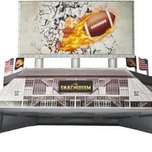 SNACKADIUM PRO - XXL SNACKSTADION für American Football Fans, AUFGEBAUT - Ready für Dein Gameday,Geschenk zum Super Bowl, Geburtstag, Snackstadium passend zur NFL (Teamfarbe Rot) 14